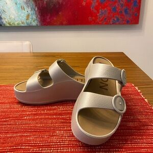 Lemon Jelly vegan wedge sandals